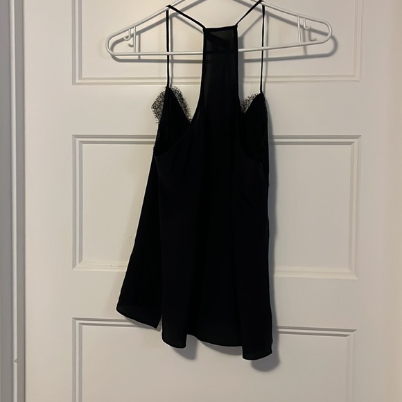 100% silk black lace tank top. - Picture 2 of 4